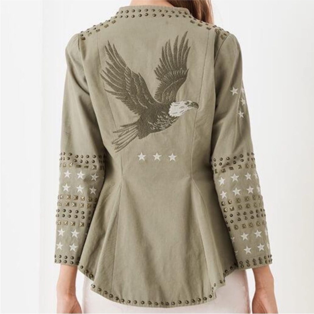 Spell and the Gypsy Collective Eagleback Matinee Jacket NWT KHAKI ARMY GREEN S - Picture 1 of 16